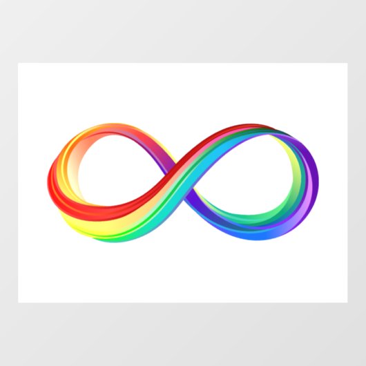 レイヤレインボーインフィニティシンボル ウィンドウサイン (シート)