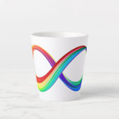 レイヤレインボーインフィニティシンボル カフェラテマグ (正面)