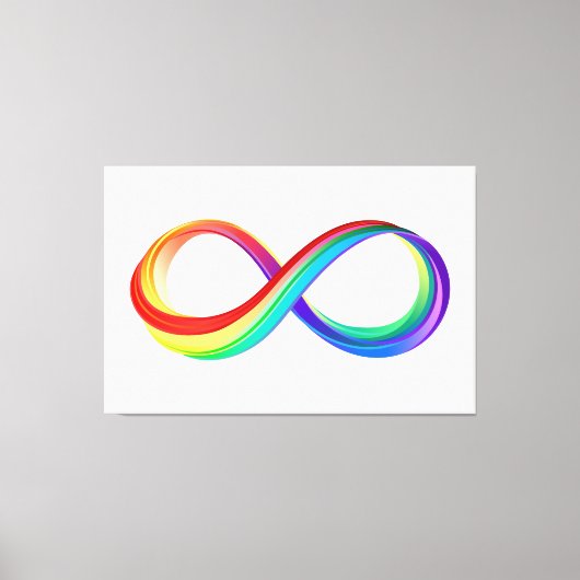 レイヤレインボーインフィニティシンボル キャンバスプリント (正面)