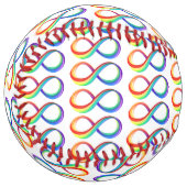 レイヤレインボーインフィニティシンボル ソフトボール (正面左)