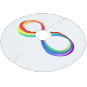 レイヤレインボーインフィニティシンボル ブラッシュドポリエステルツリースカート (アングル)