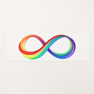 レイヤレインボーインフィニティシンボル ヨガマット