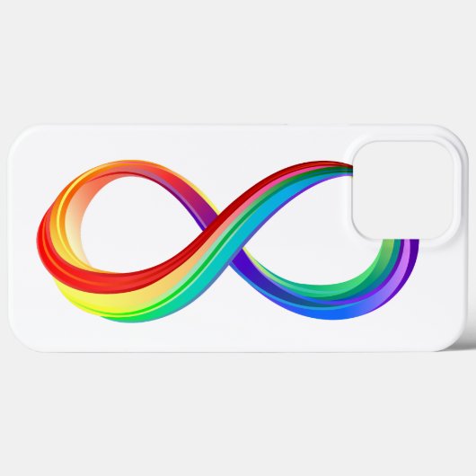 レイヤレインボーインフィニティシンボル Case-Mate iPhoneケース (裏面 (横))