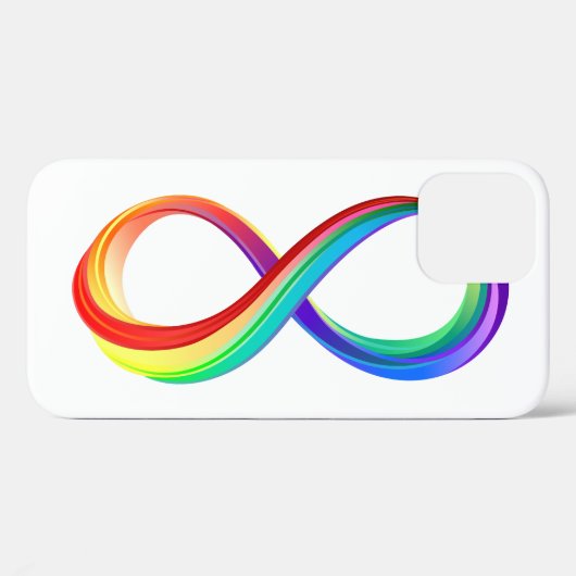 レイヤレインボーインフィニティシンボル Case-Mate iPhoneケース (裏面 (横))