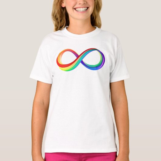 レイヤレインボーインフィニティシンボル Tシャツ (正面)
