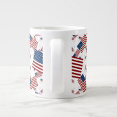 レイヤーカスクの米国国旗 ジャンボコーヒーマグカップ (裏面)