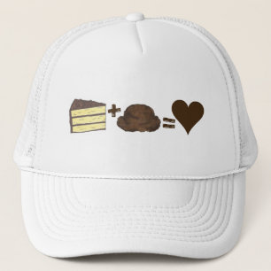 レイヤーケーキとチョコレートアイスクリームデザートラバー キャップ