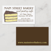 レイヤーケーキスライスベーカリーベイカーパティシシェフカフェ 名刺 (正面/裏面)