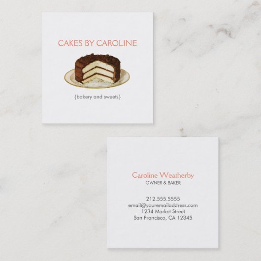 レイヤーケーキ スクエア名刺 (正面/裏面)