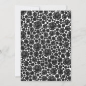 レイヤーダイヤモンドブラックシルバーエレガントな結婚式 招待状 (裏面)