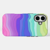 レイヤードウェーブ iPhoneケース | かわいいパステル Case-Mate iPhoneケース (裏面 (横))
