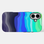 レイヤードウェーブ iPhoneケース | ダークギャラクシー Case-Mate iPhoneケース (裏面 (横))