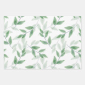 レイヤードウォーター葉カラーパターン ラッピングペーパーシート (正面)