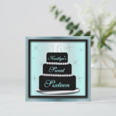 レイヤードケーキ誕生パーティー招待状 招待状 (スタンド正面)