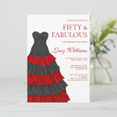 レイヤードドエレガントレス、50thと素晴らしい誕生日 招待状 (スタンド正面)