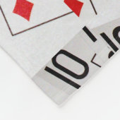 レイヤードパターンで遊ぶトランプの10 フリースブランケット (角)