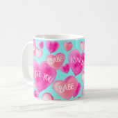 レイヤードラブマグウォーターハート&スイートノート コーヒーマグカップ (正面左)