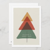 レイヤード ツリー - 季節のグリーティング シーズンカード (正面/裏面)