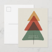 レイヤード ツリー - 季節のグリーティング シーズンポストカード (正面/裏面)