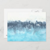 レイヤード・ブルース絵画抽象芸術 ポストカード (正面/裏面)