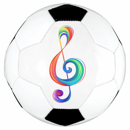 レイヤード・レインボー・ト音記号 サッカーボール (正面)