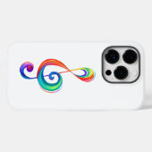 レイヤード・レインボー・ト音記号 Case-Mate iPhoneケース (裏面 (横))