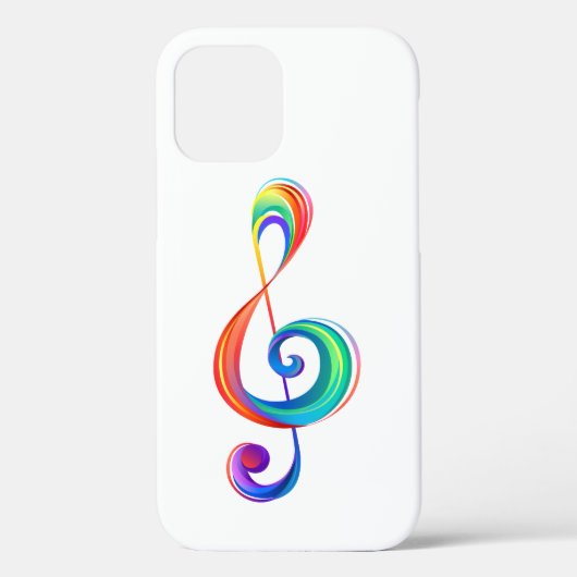レイヤード・レインボー・ト音記号 Case-Mate iPhoneケース (裏面)