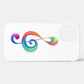 レイヤード・レインボー・ト音記号 Case-Mate iPhoneケース (裏面 (横))