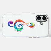 レイヤード・レインボー・ト音記号 Case-Mate iPhoneケース (裏面 (横))