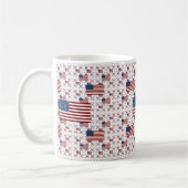 レイヤー内の米国国旗 コーヒーマグカップ (左)