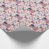 レイヤー内の米国国旗 ラッピングペーパー (角)