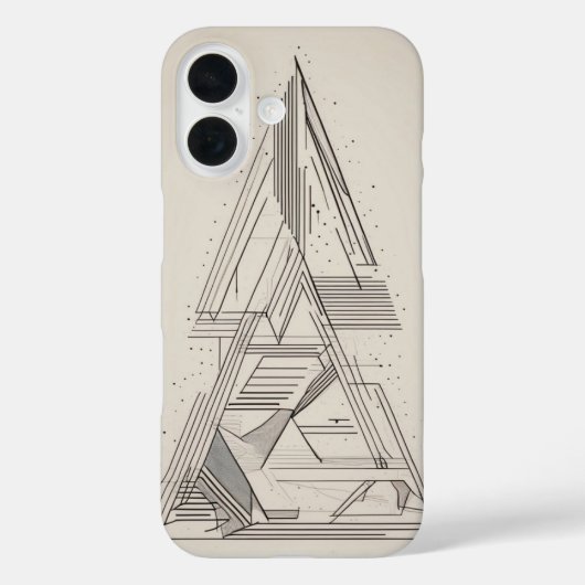レイヤ三角形ラインアート Case-Mate iPhoneケース (裏面)