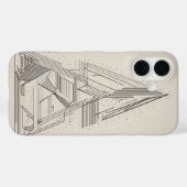 レイヤ三角形ラインアート Case-Mate iPhoneケース (裏面 (横))