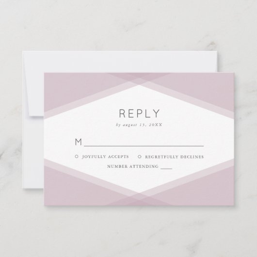 レイヤ構造のムーヴジオメトリとダークパープル 出欠カード (正面)