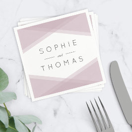 レイヤ構造の結婚ジオメトリ スタンダードカクテルナプキン