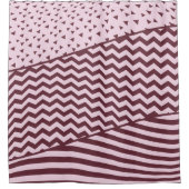 レイヤ – 濃い赤とピンク淡い色の – シャワーカーテン (正面)