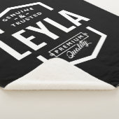 レイラパーソナライズされたネーム誕生日 シェルパブランケット (3/4)