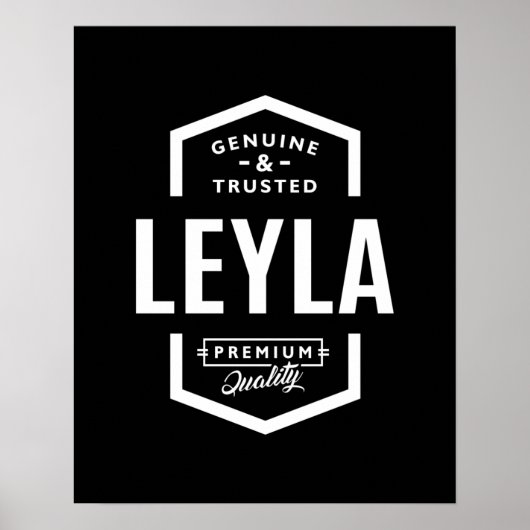 レイラパーソナライズされたネーム誕生日 ポスター (正面)