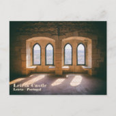 レイリア城のゴシック様式の窓パレティアルレジデンス ポストカード (正面)