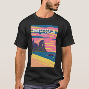 レイリービーチタイランドトラベルアートヴィンテージ Tシャツ