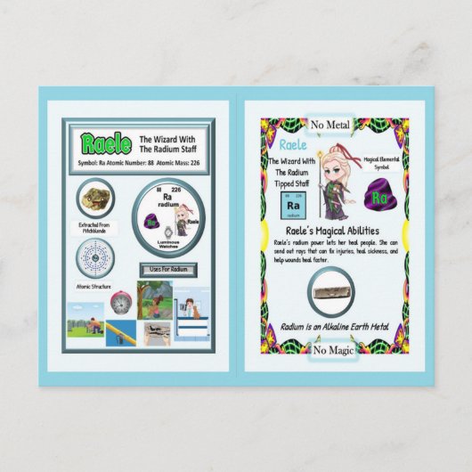 レイルウィザード – Radium要素 ポストカード (正面)