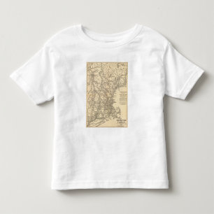 レイルウェイマップニューイングランド州 トドラーTシャツ