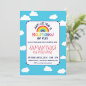 レインよくはしゃぐボー誕生日招待状 招待状 (スタンド正面)