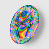 レインカラフルボーキルト ラウンド壁時計 (傾斜)