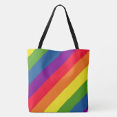 レインカラフルボーストライプお祝い(旗付き) トートバッグ (裏面)