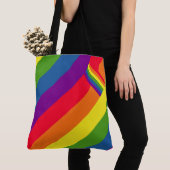 レインカラフルボーストライプお祝い(旗付き) トートバッグ (クローズアップ)