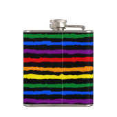 レインカラフルボーストライプカスタムブラック フラスク (裏面)