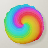 レインカラフルボースパイラル ラウンドクッション (裏面)