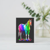 レインカラフルボードリップウ絵を描ェットホース 名刺 (スタンド正面)