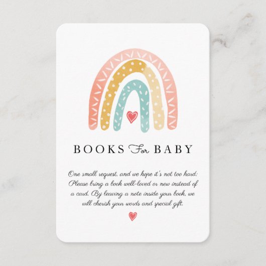 レインカラフルボーブックスベビー エンクロージャーカード (正面)